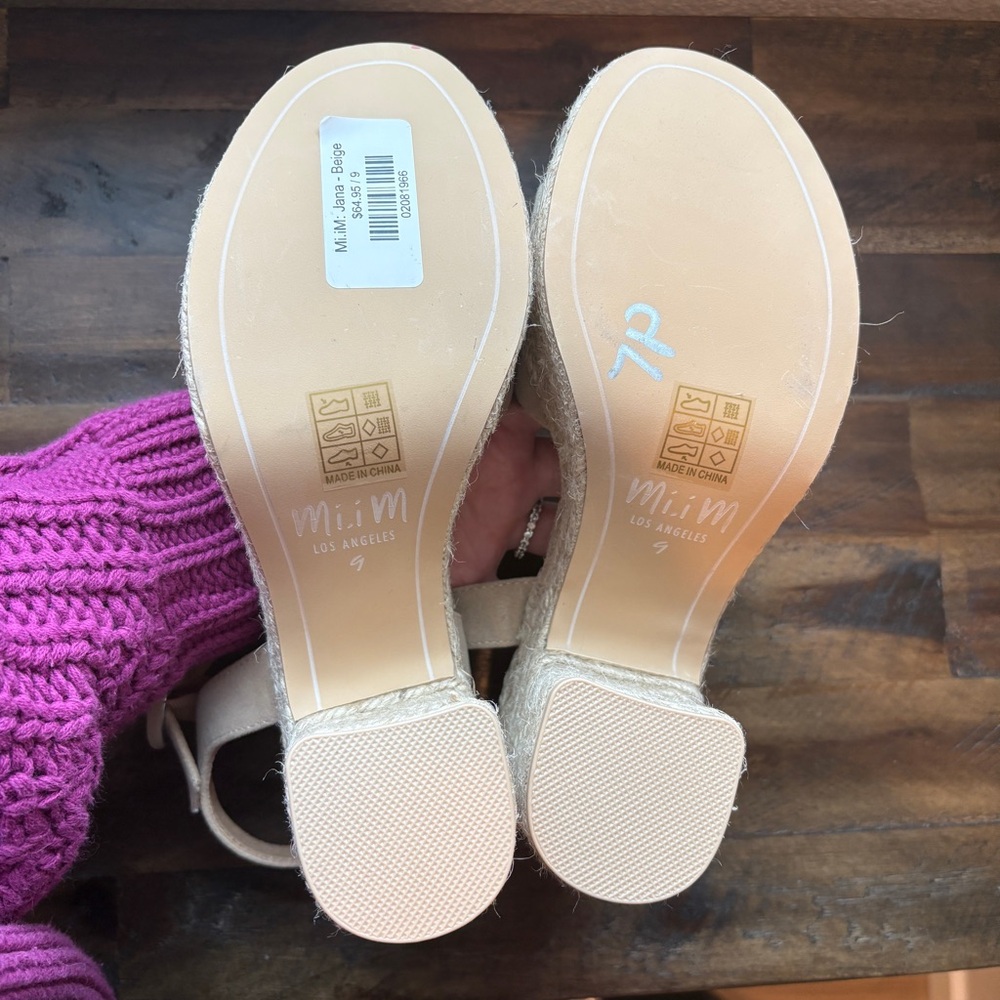 Miracle Miles Jana Espadrille Platform Sandals Womens 9 Boho Vacation Shoes NWOT - Picture 9 of 14